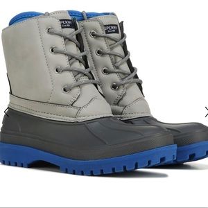 New blue and gray Sperry Harbor Duck Boots (Baby/Toddler 6)